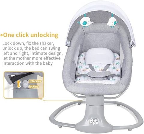 Electric Baby Rocker (Electric Swing) from Mastela (Mastela), Siver Color