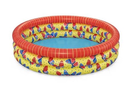 Inflatable Kids Pool with Colorful Round Design – 3-Layer Pool for Summer Fun