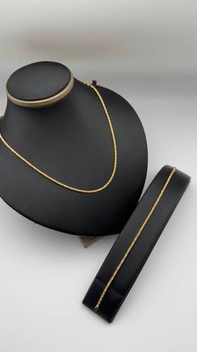 عقد مبروم ساده مع الاسوره عيار 18k