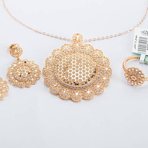 sun flower2 halfset 21k, gold