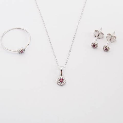 zomurrdah half set 18k, white gold