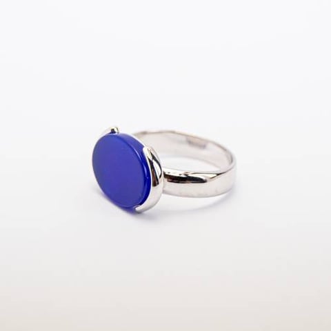 Blue stone ring 925k, silver