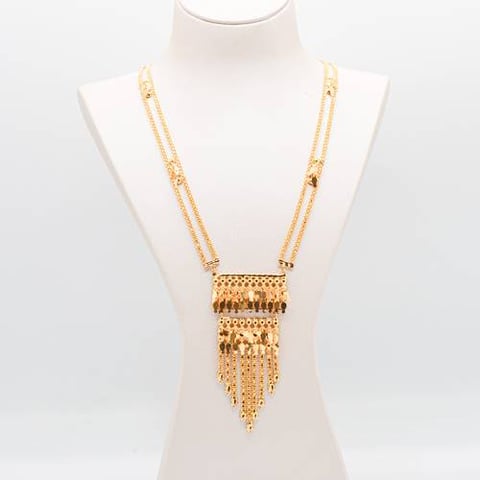 Gold long necklace 21k
