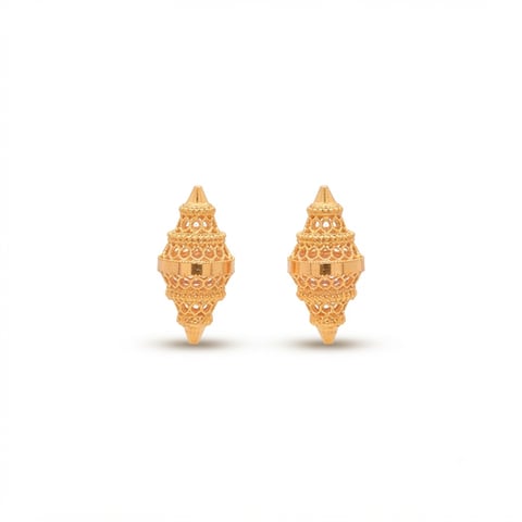 Gold earrings 21k