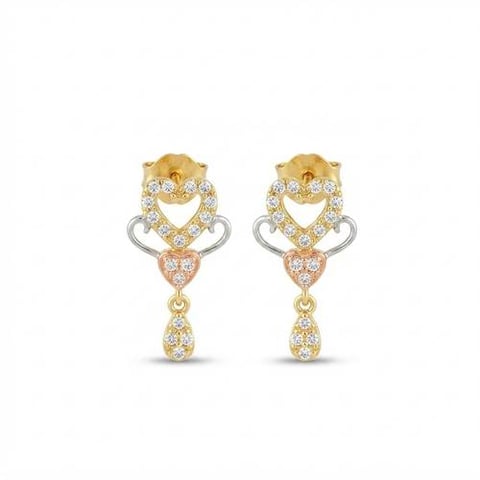 Feminine earring 18k, gold