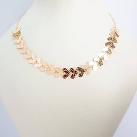 laser necklace 21k, gold