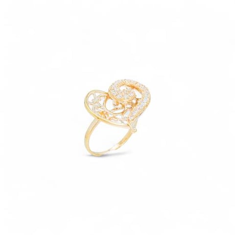 Heart ring 21k, gold 