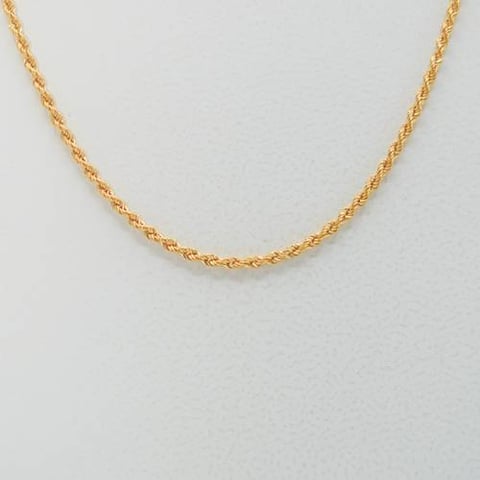 Twisted necklace 21k, gold