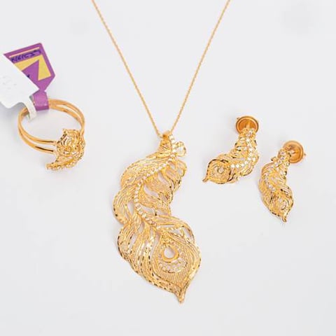 plume halfset 21k, gold