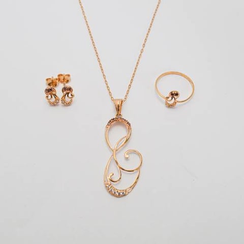 zukhrof half set 21k, gold 