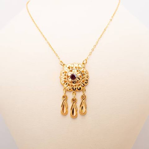 zmorudah necklace 21k, gold 