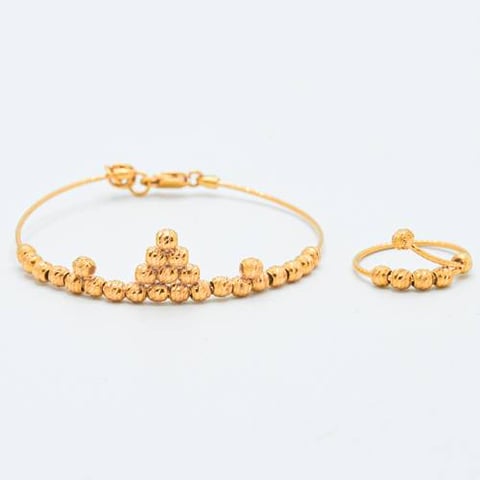 طقم اسواره وخاتم عيار ٢١