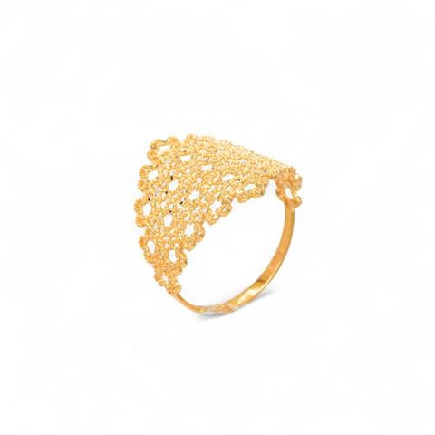 Floral ring 21k, gold 