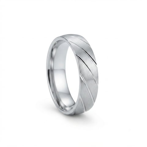 thick lines engagement ring 925k, silver