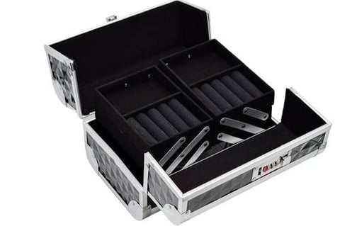 Jewellery box in metalic black color 