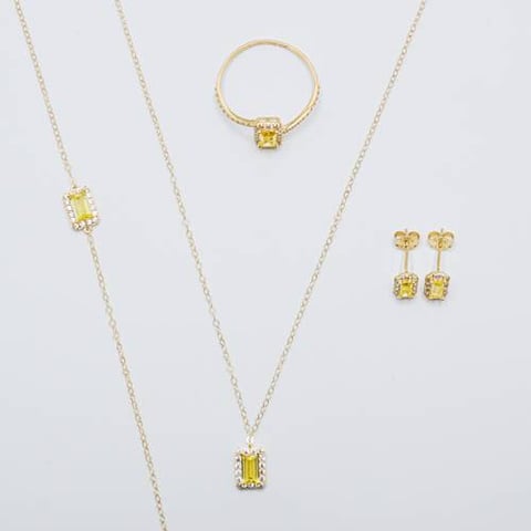 yellow half set 18k, gold 