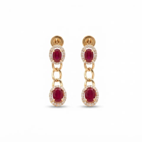 Diana earring 21k, gold 