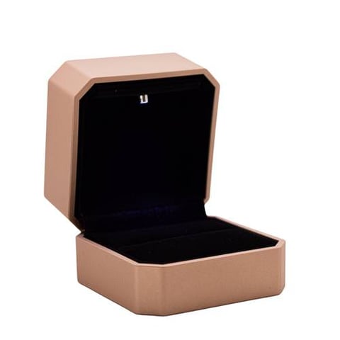 Pink peach colored ring box 