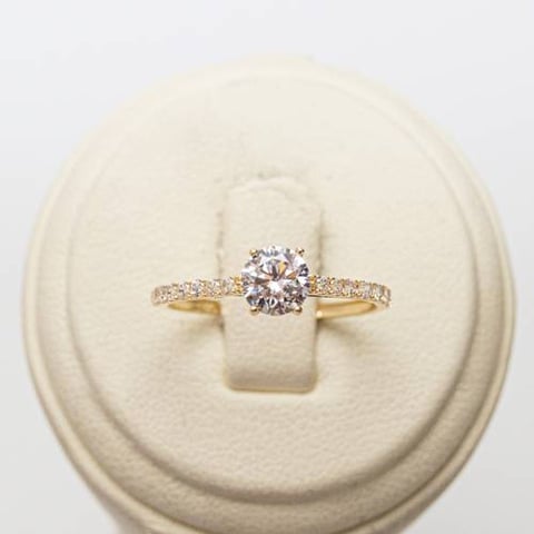 solitaire ring 18k, gold 