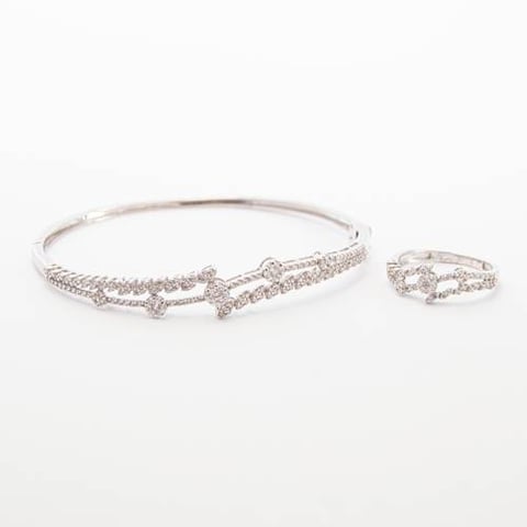 white gold bracelet set 18k 