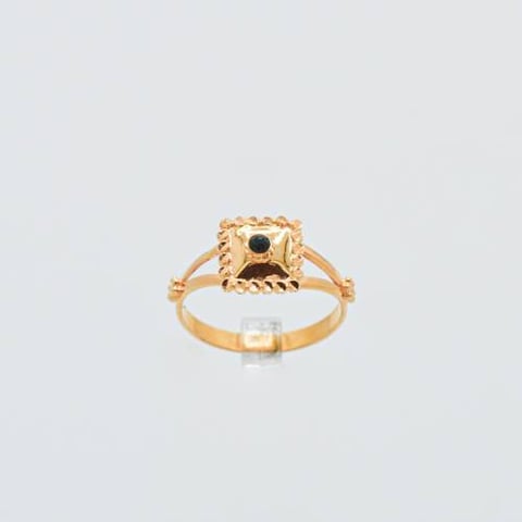 Green ring 21k gold 