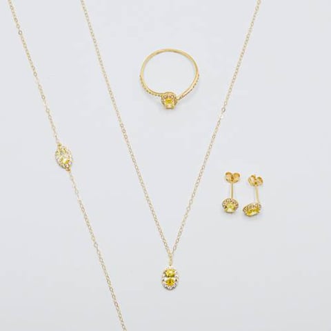 yellow set 18k, gold