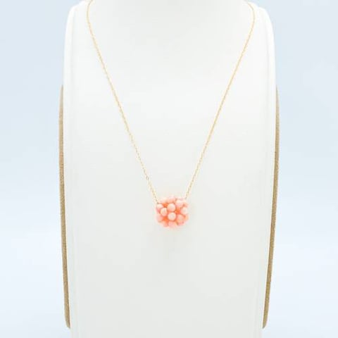 Orange necklace 18k, gold 