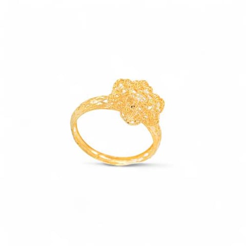 Pure flower ring 21k,gold 
