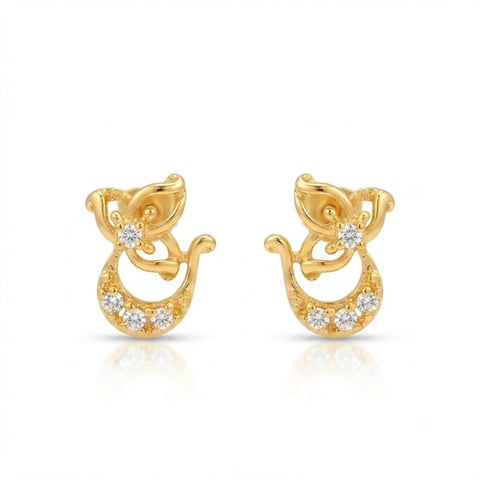 Emboss &nbsp;earring 21k, gold