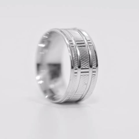 Broad engagement ring 925k, silver