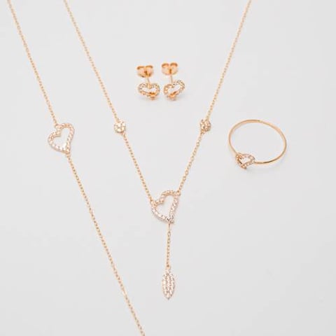 Heart gold set ,21k