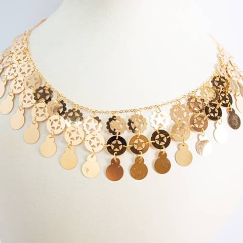 superstar necklace 21k, gold 