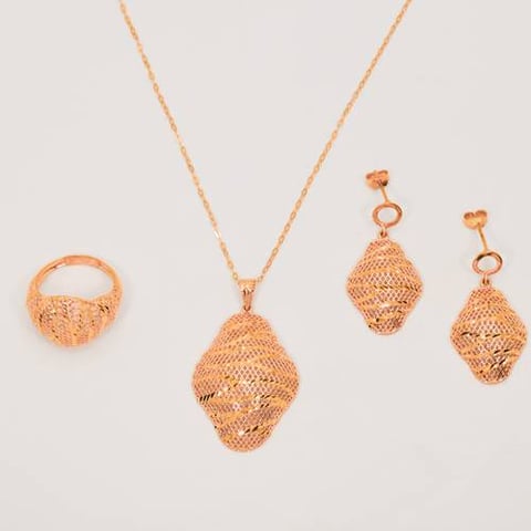 Zebra half set 21k, gold 