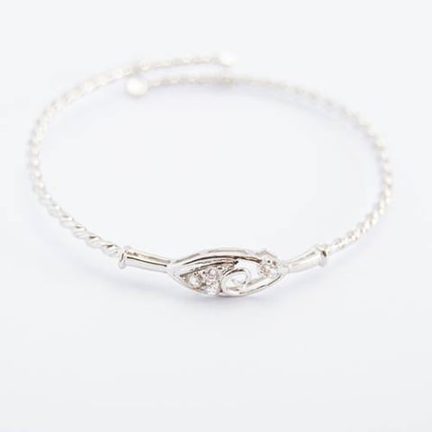 white gold kids bracelet, 18k