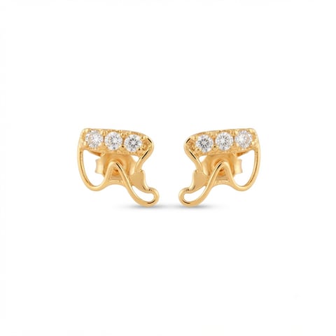 A latter earring 18k, gold