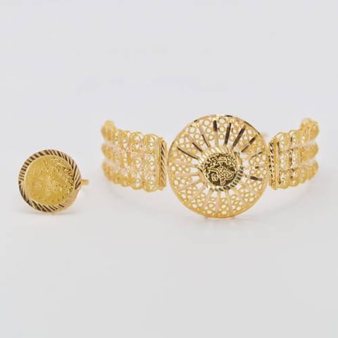 bracelet set 21k, gold 