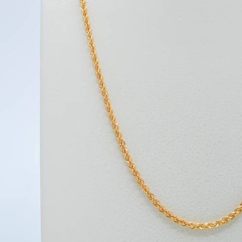 Long twisted necklace 21k, gold 