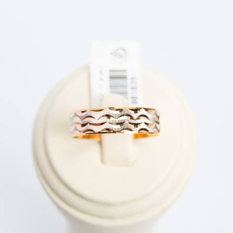 Waves engagement ring 21k, gold