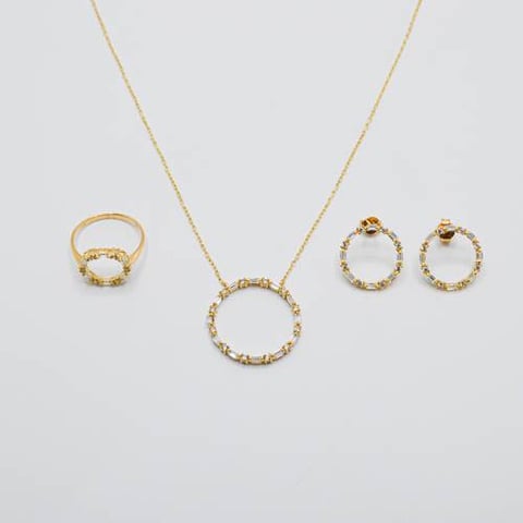 circle hlaf set 21k, gold 