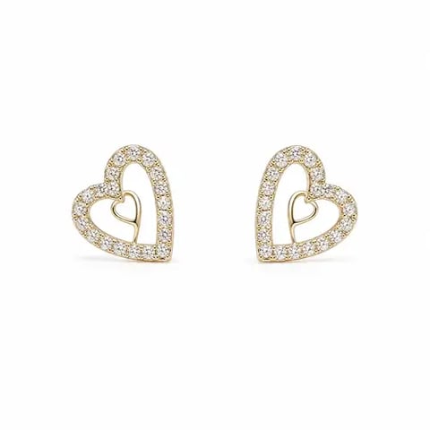 My heart earring 18k, gold