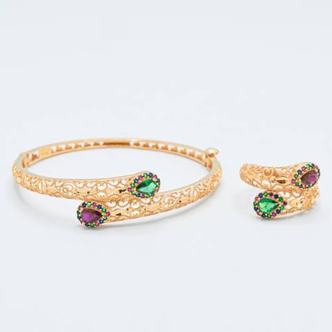 Bracelet and ring set 21k, gold 