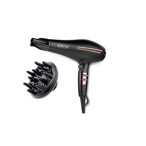 ريبون استشوار هوائي ومجعد شعر 2200 واط - أسود - موديل  RE-2079