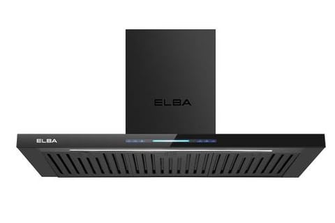 البا شفاط جداري حرف تي - 90 سم قوة شفط 1200 م³/ساعة - اسود - موديل ELBA T90-BLACK 1200