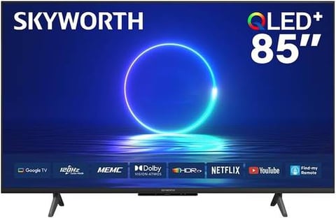 شاشة تلفزيون سكاي وورث 85 بوصة QLED نظام Google TV دقة 4K UHD - تحكم صوتي - 85Q6800H
