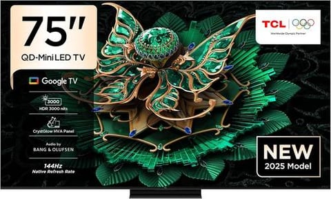 شاشة TCL 75 بوصة QD-Mini LED - نظام Google TV - دقة 4K UHD - رسيفر داخلي - 75Q7C