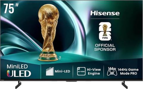 Hisense 75-Inch Mini LED Smart TV – 75U7Q | 144Hz Refresh Rate | Dolby Vision IQ | VIDAA OS
