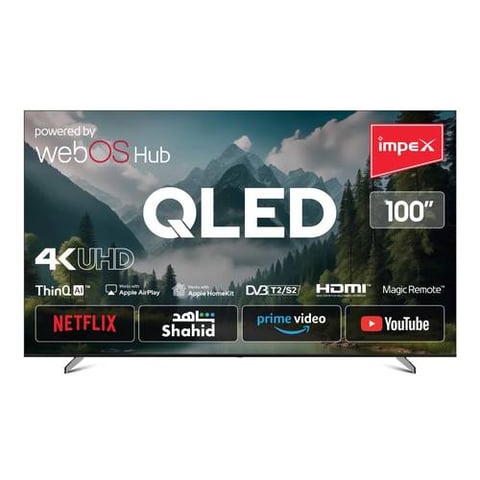 شاشة امبيكس 100 بوصة - نظام ويب كيو لد QLED -  موديل FIESTA 100Q