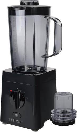 REBUNE Electric Blender & Spice Grinder 650W – 2 Liters – 3 Speeds – Black – Model RE-2-157
