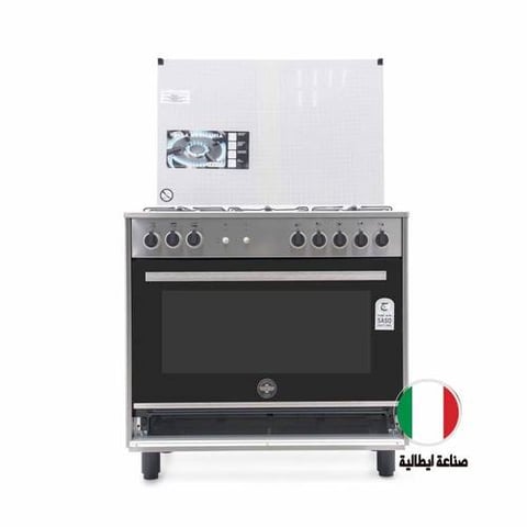 لاجرمانيا فرن غاز أمان كامل - 60×90 سم شبك ثقيل - ايطالي  - فضي - RIS95C31DX 
