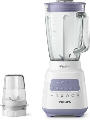 Philips Blender 700W 1.5L Glass Jar – Purple | Model HR2222/01 (Series 5000)